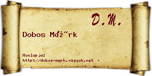 Dobos Márk névjegykártya